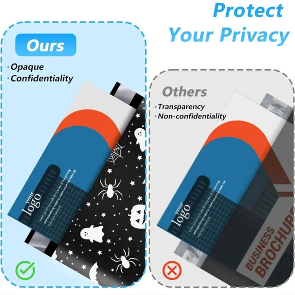 Halloween Poly Mailer 10x13 Inch 100 Pcs, Waterproof and Tear-Resistant Shipping - Picture 5 of 7